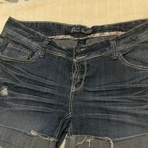 Amethyst denim shorts